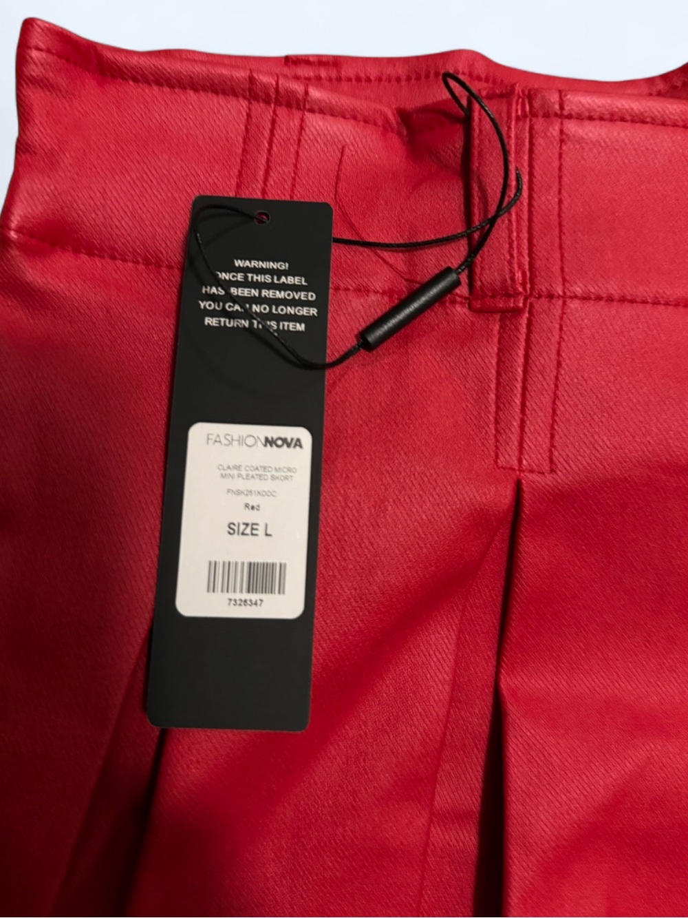 Red Pleated Micro Mini Skort - Picture 4 of 7